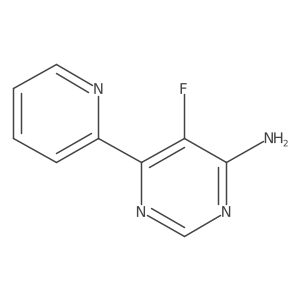 5-Fluoro-6-(pyridin-2-yl)pyrimidin-4-amine结构式