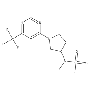 N-methyl-N-{1-[6-(trifluoromethyl)pyrimidin-4-yl]pyrrolidin-3-yl}methanesulfonamide结构式