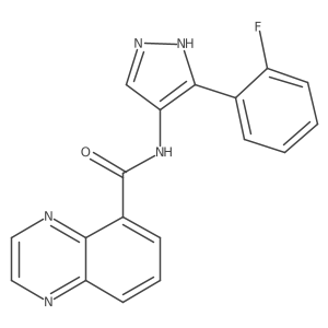 N-(3-(2-Fluorophenyl)-1H-pyrazol-4-yl)quinoxaline-5-carboxamide Structure