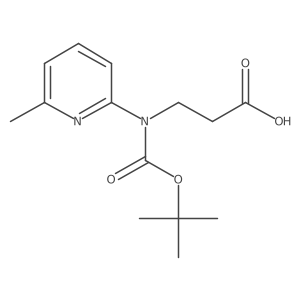 3-{[(Tert-butoxy)carbonyl](6-methylpyridin-2-yl)amino}propanoic acid结构式