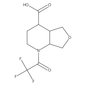 rac-(4R,4aS,7aS)-1-(2,2,2-trifluoroacetyl)-octahydrofuro[3,4-b]pyridine-4-carboxylic acid结构式