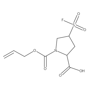 4-(Fluorosulfonyl)-1-[(prop-2-en-1-yloxy)carbonyl]pyrrolidine-2-carboxylic acid Structure