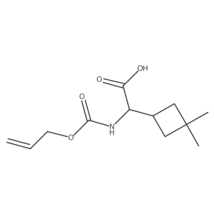 2-(3,3-Dimethylcyclobutyl)-2-{[(prop-2-en-1-yloxy)carbonyl]amino}acetic acid结构式