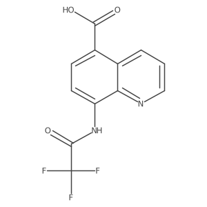 8-(2,2,2-Trifluoroacetamido)quinoline-5-carboxylic acid结构式