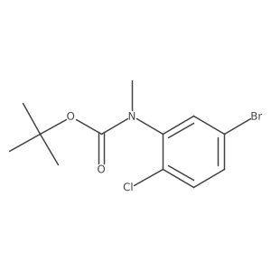 tert-butyl N-(5-bromo-2-chlorophenyl)-N-methylcarbamate结构式
