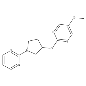 2-{3-[(5-Methoxypyrimidin-2-yl)oxy]pyrrolidin-1-yl}pyrimidine结构式