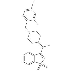 N-[1-[(2,4-difluorophenyl)methyl]piperidin-4-yl]-N-methyl-1,1-dioxo-1,2-benzothiazol-3-amine结构式