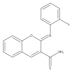 (2Z)-2-[(2-iodophenyl)imino]-2H-chromene-3-carbothioamide结构式