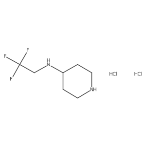 N-(2,2,2-Trifluoroethyl)piperidin-4-amine 2hcl结构式