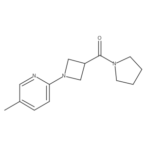 5-Methyl-2-[3-(pyrrolidine-1-carbonyl)azetidin-1-yl]pyridine Structure
