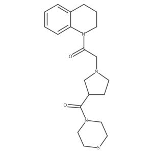 1-(1,2,3,4-Tetrahydroquinolin-1-yl)-2-[3-(thiomorpholine-4-carbonyl)pyrrolidin-1-yl]ethan-1-one Structure