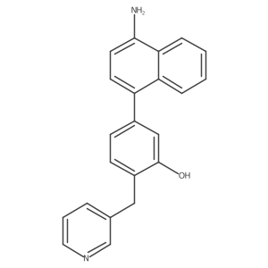 5-(4-Aminonaphthalen-1-yl)-2-pyridin-3-ylmethylphenol结构式