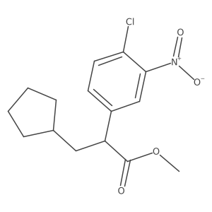2-(4-Chloro-3-nitrophenyl)-3-cyclopentyl-propionic acid methyl ester Structure