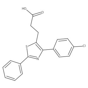 3-[4-(4-Chlorophenyl)-2-phenyl-5-thiazolyl]propionic acid Structure
