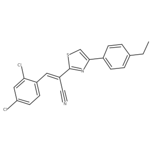 (Z)-3-(2,4-dichlorophenyl)-2-(4-(4-ethylphenyl)thiazol-2-yl)acrylonitrile Structure