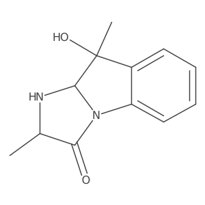 (2S,3aR,4S)-4-hydroxy-2,4-dimethyl-3,3a-dihydro-2H-imidazo[1,2-a]indol-1-one结构式