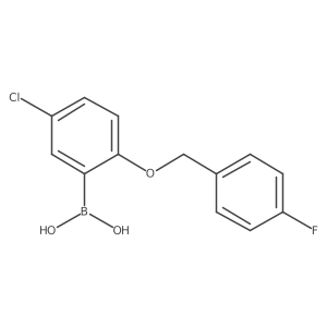 [5-Chloro-2-(4-fluorobenzyloxy)phenyl]boronic acid Structure