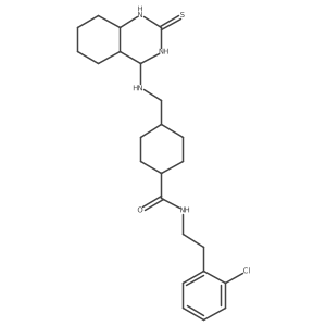 N-[2-(2-chlorophenyl)ethyl]-4-[[(2-sulfanylidene-3,4,4a,5,6,7,8,8a-octahydro-1H-quinazolin-4-yl)amino]methyl]cyclohexane-1-carboxamide Structure