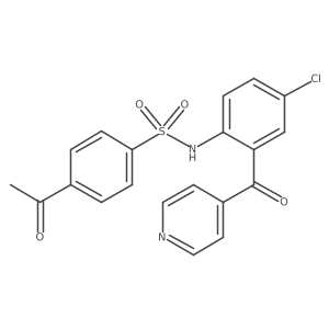 4-Acetyl-N-[4-chloro-2-(4-pyridinylcarbonyl)phenyl]benzenesulfonamide结构式