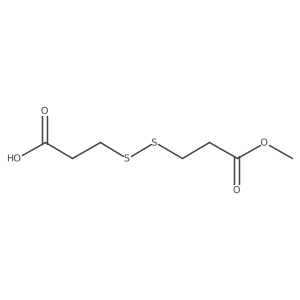 3-((3-Methoxy-3-oxopropyl)disulfanyl)propanoic acid结构式