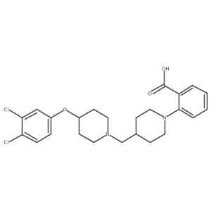 2-[4-[[4-(3,4-Dichlorophenoxy)-1-piperidinyl]methyl]-1-piperidinyl]-benzoic acid结构式