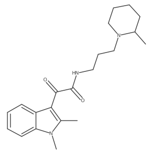 2-(1,2-dimethyl-1H-indol-3-yl)-N-(3-(2-methylpiperidin-1-yl)propyl)-2-oxoacetamide Structure