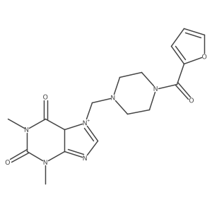 7-[[4-(furan-2-carbonyl)piperazin-1-yl]methyl]-1,3-dimethyl-5H-purin-7-ium-2,6-dione结构式