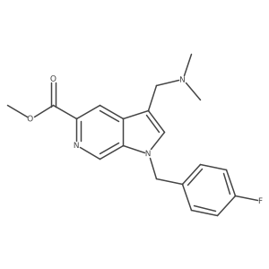 1h-Pyrrolo[2,3-c]pyridine-5-carboxylic acid,3-[(dimethylamino)methyl]-1-[(4-fluorophenyl)methyl]-,methyl ester Structure