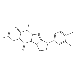 6-(3,4-Dimethylphenyl)-4-methyl-2-(2-methylprop-2-enyl)-4a,7,8,9a-tetrahydropurino[7,8-a]imidazole-1,3-dione Structure