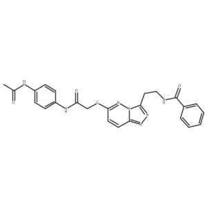 N-(2-(6-((2-((4-acetamidophenyl)amino)-2-oxoethyl)thio)-[1,2,4]triazolo[4,3-b]pyridazin-3-yl)ethyl)benzamide结构式