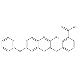 3-[(2-Amino-6-phenoxy-3(4H)-quinazolinyl)methyl]benzoic acid Structure
