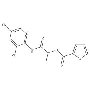 [1-[(3,5-Dichloropyridin-2-yl)amino]-1-oxopropan-2-yl] furan-2-carboxylate结构式