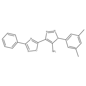 1-(3,5-dimethylphenyl)-4-(3-phenyl-1,2,4-oxadiazol-5-yl)-1H-1,2,3-triazol-5-amine结构式