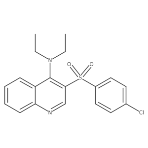 3-(4-chlorobenzenesulfonyl)-N,N-diethylquinolin-4-amine结构式