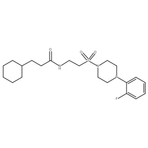 3-cyclohexyl-N-(2-((4-(2-fluorophenyl)piperazin-1-yl)sulfonyl)ethyl)propanamide结构式