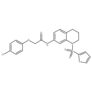 2-(4-chlorophenoxy)-N-(1-(thiophen-2-ylsulfonyl)-1,2,3,4-tetrahydroquinolin-7-yl)acetamide Structure