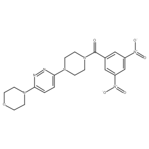 (3,5-Dinitrophenyl)(4-(6-morpholinopyridazin-3-yl)piperazin-1-yl)methanone Structure