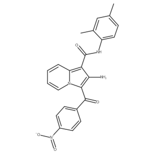 2-amino-N-(2,4-dimethylphenyl)-3-(4-nitrobenzoyl)indolizine-1-carboxamide Structure