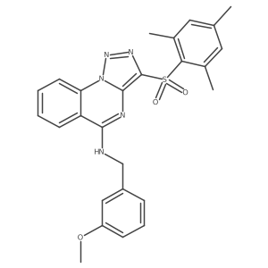 N-[(3-Methoxyphenyl)methyl]-3-(2,4,6-trimethylbenzenesulfonyl)-[1,2,3]triazolo[1,5-A]quinazolin-5-amine Structure