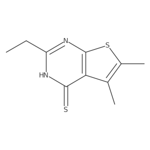 2-Ethyl-5,6-dimethylthieno[2,3-d]pyrimidine-4-thiol结构式