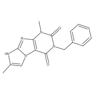 3-benzyl-1,7-dimethyl-1H-imidazo[2,1-f]purine-2,4(3H,8H)-dione结构式