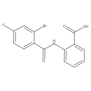2-[(2-Bromo-4-fluorobenzoyl)amino]benzoic acid Structure