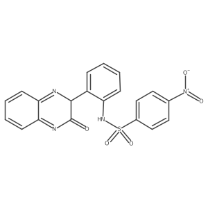 4-nitro-N-[2-(3-oxo-3,4-dihydroquinoxalin-2-yl)phenyl]benzene-1-sulfonamide结构式