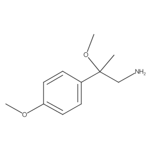2-Methoxy-2-(4-methoxyphenyl)propan-1-amine结构式