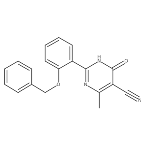 4-Methyl-6-oxo-2-{2-[(phenylmethyl)oxy]phenyl}-1,6-dihydro-5-pyrimidinecarbonitrile Structure