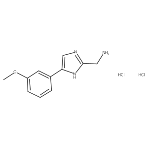 (5-(3-Methoxyphenyl)-1H-imidazol-2-yl)methanamine dihydrochloride Structure
