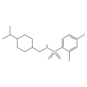 2,4-difluoro-N-((1-isopropylpiperidin-4-yl)methyl)benzenesulfonamide结构式