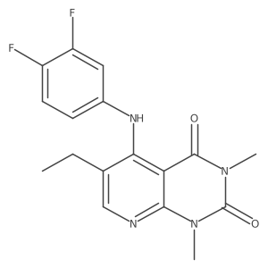 5-((3,4-difluorophenyl)amino)-6-ethyl-1,3-dimethylpyrido[2,3-d]pyrimidine-2,4(1H,3H)-dione Structure