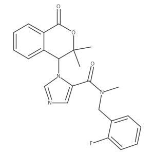 1-(3,3-dimethyl-1-oxoisochroman-4-yl)-N-(2-fluorobenzyl)-N-methyl-1H-imidazole-5-carboxamide Structure