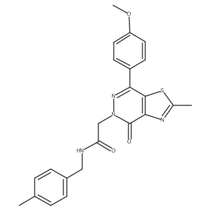 2-(7-(4-methoxyphenyl)-2-methyl-4-oxothiazolo[4,5-d]pyridazin-5(4H)-yl)-N-(4-methylbenzyl)acetamide Structure